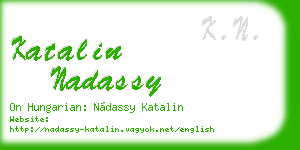 katalin nadassy business card