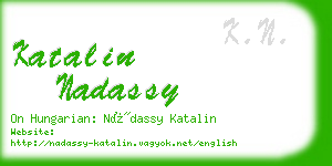 katalin nadassy business card